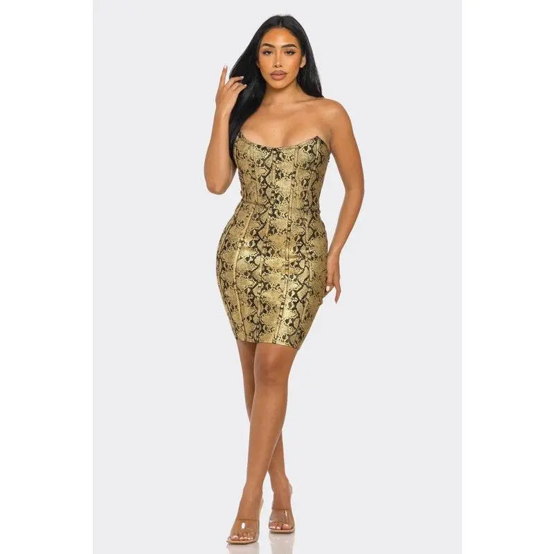 Serpentine Glamour Bodycon Dress