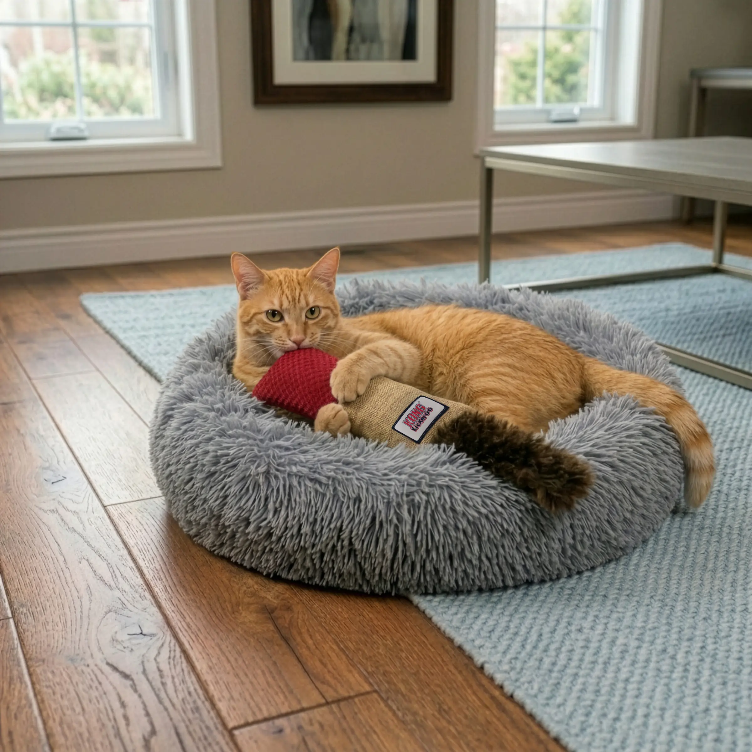 KONG Kickeroo Cuddler Toy for Cats, Assorted Colors