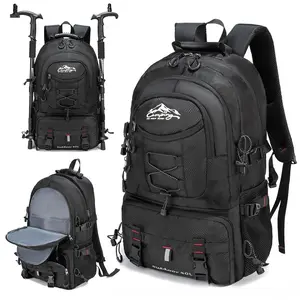 All-Day Adventure Backpack with Massive Capacity - Durable Casual Men's Bag for Hiking Enthusiasts, Students, and Frequent Travelers, Includes Padded Tech Zone and External Gear Attachments
