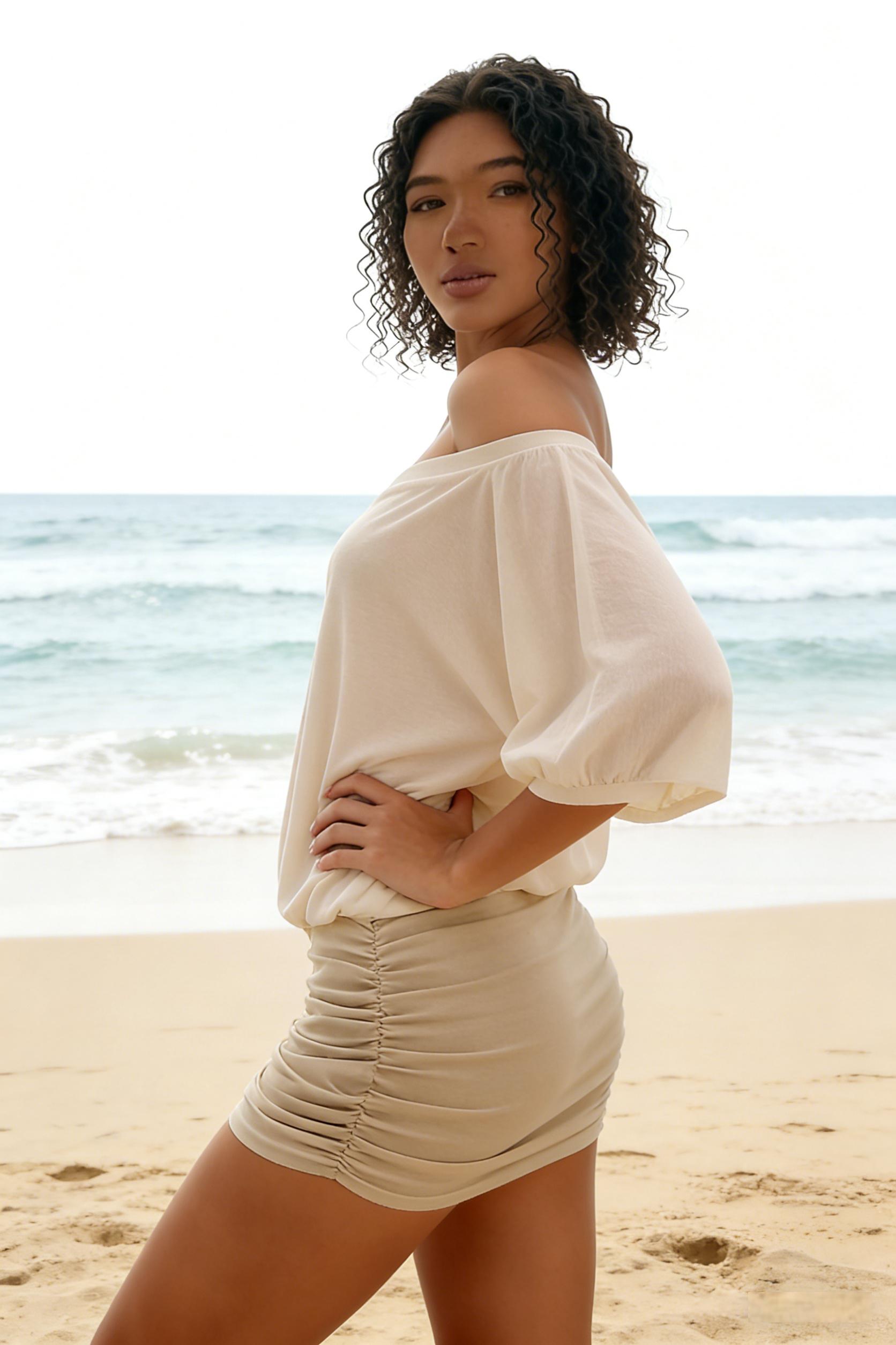 Trendy Off-Shoulder Ruched Party Dress Lightweight Comfortable Mini Dress for Women Bodycon Sexy Fit Trendy Off-Shoulder Ruched Party Dress Lightweight Comfortable Mini Dress for Women Bodycon Sexy Fit