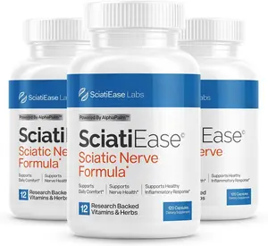 SciatiEase Nerve Support Formula with AlphaPalm, PEA, B Complex & Alpha Lipoic Acid 300mg – 60 Count (Pack of 3)