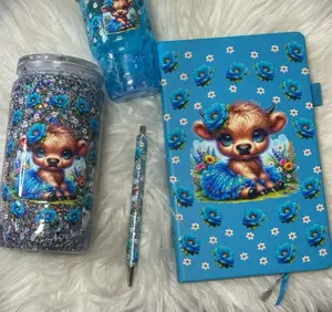 Mix 5 Sheets of Seven-piece UV DTF Wraps, Suitable for 16oz Cups and Lids, A5 Notebooks, Ballpoint Pens, Spray Bottles, and Bookmarks for DIY Crafts Decor Creative Gifts