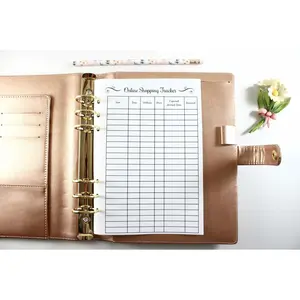 A5 Size Planner Online Shopping Tracker Inserts, A5 Size Online Shopping Tracker Inserts Fits with Kate Spade A5, Louis Vuitton GM, Carpe Diem, Color Crush, Filofax (Planner Sold Separately)