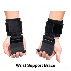 Premium Weight Lifting Hooks with Wrist Wraps, Durable No-Slip Gym Grips for Deadlift, Squat & Pull-up Training