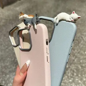 🔥2025 VIRAL! 3D Cat on Case for iPhone 16ProMax/15Pro Ultra-Cute Pouting Kitten Design 🐾 + Anti-Scratch Coating Slim Soft Fit｜Fits 11/XR/12/13/14/15Pro/16ProMax ✨Unique Art Design Won't Copy｜50K+ Sold!