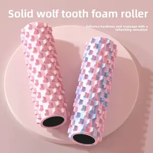 Solid Wolf Tooth Foam Roller for Deep Tissue Release Durable Travel Friendly Muscle Relaxation Ideal for Athletes & Active Users