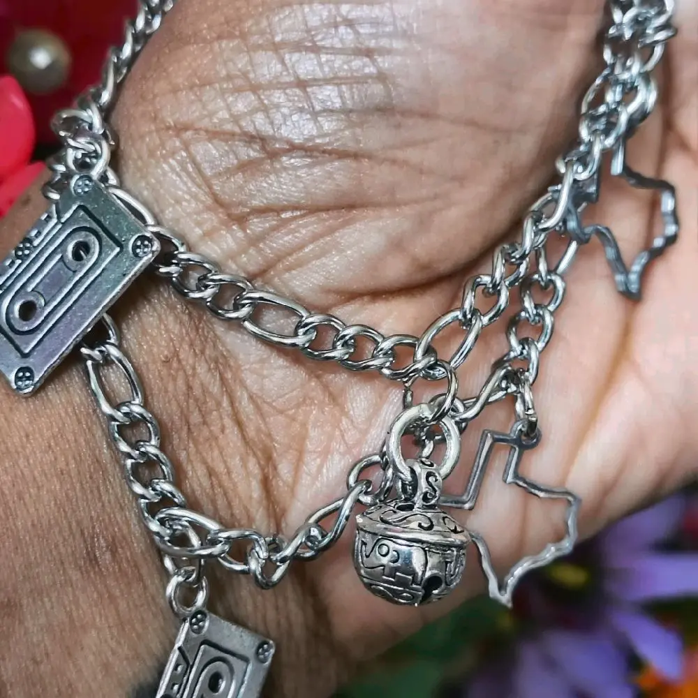 H-Town Throwback Charm Bracelet - Limited Edition Texas Cassette Tape Stainless Steel Bracelet
