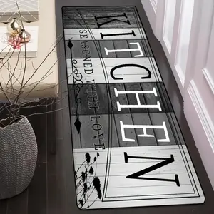 1pc Rectangular Runner Rug, Washable Machine-Friendly Hallway Mat, Lightweight Corridor Rug, Kitchen Runner, Kitchen Carpet, New Year Home Decor Doormat, Dining Room Carpet Mat, Rectangular Runner Rug, Washable Machine-Friendly Hallway Carpet