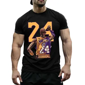 Legend Tribute Graphic Tee for Men Streetwear Basketball Fan Casual Summer Outfit Daily Fashion Vacation Short Sleeve Round Neck Soft Cotton Top