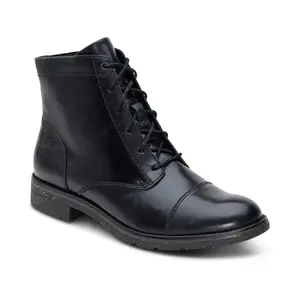 Aetrex Juliet Lace-Up Boot - Black | Women's Orthotic Boots for Foot Pain Relief & All-Day Comfort
