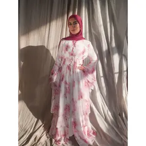 Serene Abaya in Pink Floral