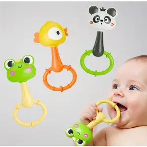 Newborn Sensory Toy Set: Baby Rattle, Shaker & Teether in One. Soft Animal Shapes for Tummy Time, Car Seat, Crib Play. The Perfect Developmental Gift for Infants 0-12 Months