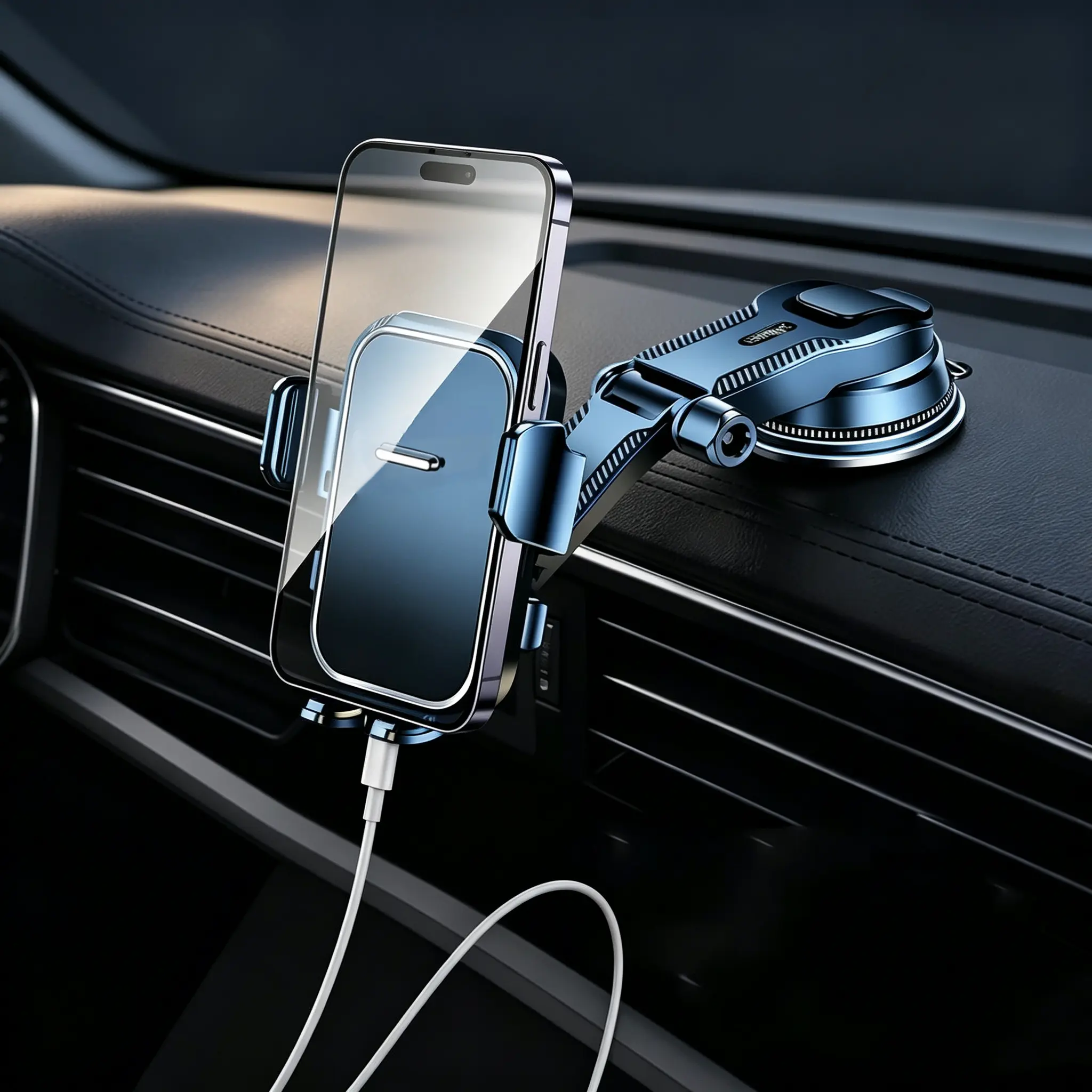 Waterfall Type Car Suction Phone Holder, 360 ° Free Adjustment Multi-angle Rotation, The Suction Cup Can Be Firmly Adsorbed on The Surface, Stable and Anti-shake Without Shaking, Automotive Interior Products Are Suitable for A Variety of Models