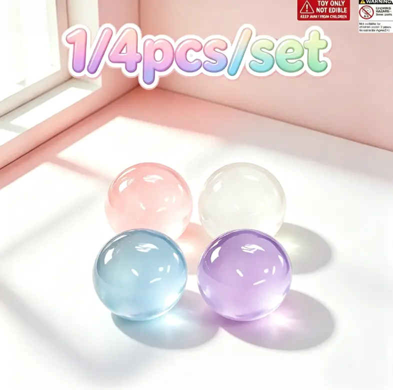 2Pcs/4Pcs Slow Expand Coconut Oil Hand Squeeze Ball, TikTok Viral Fidget Toy, Round Malt Stress Relief Squishy Ball, Sensory Anxiety Focus Toy for Adults Kids, Halloween Christmas Stocking Stuffer Cute Holiday Gift