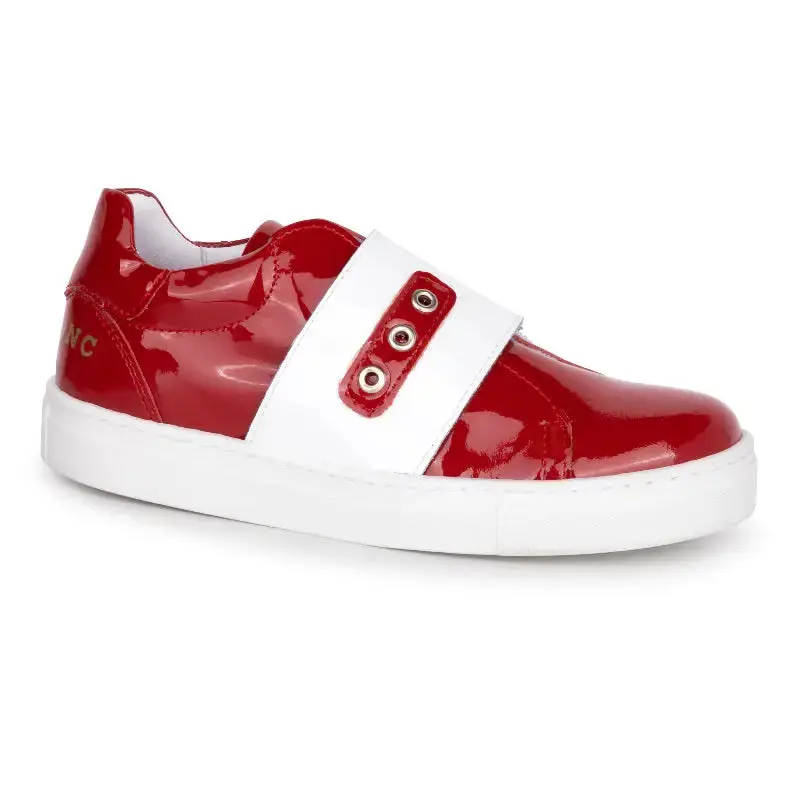 Blublonc Red Patent Velcro Sneaker