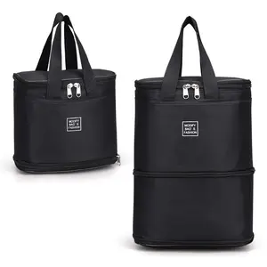 Insulated Reusable Handbag, Large Capacity Multifunctional Expandable Bag, Ideal for Camping Beach Fishing Picnic