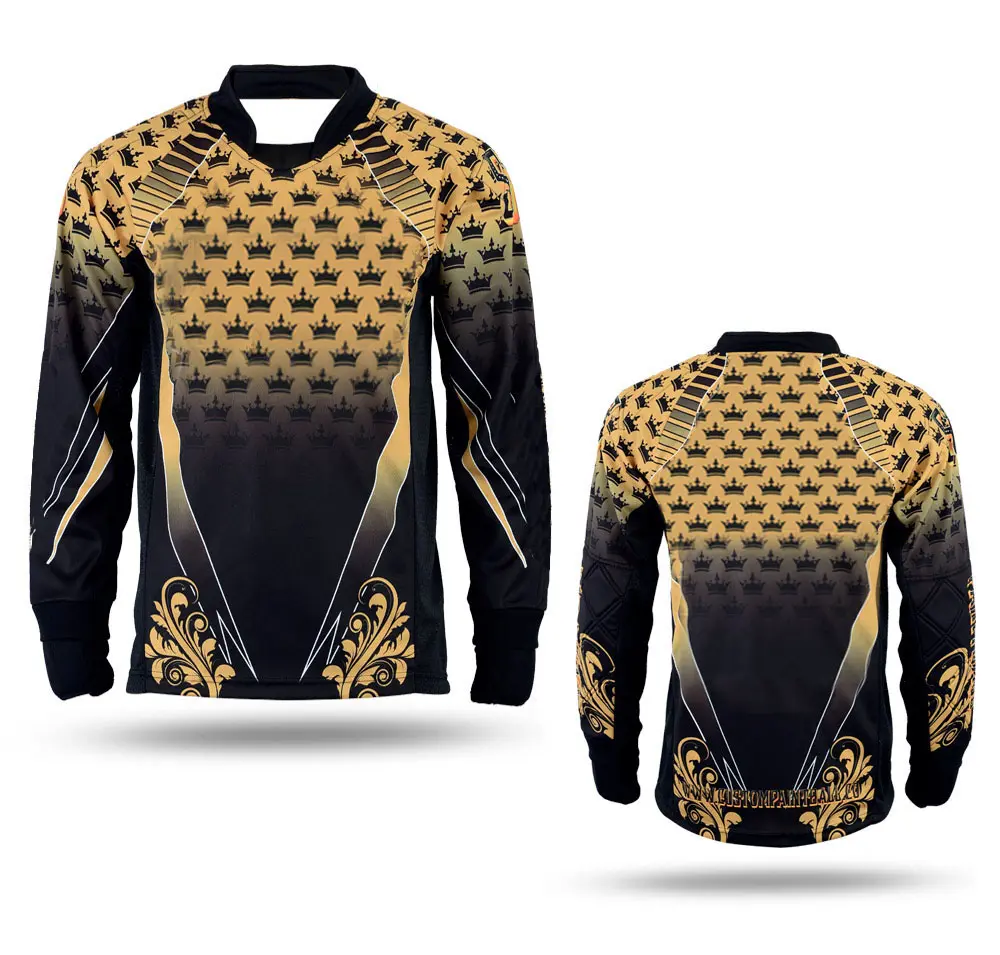 Galaxy High Quality Paintball Long Sleeve Padded Lightweight Jersey Black - 1210