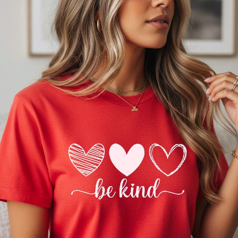 Be Kind Heart Shirt | Bella Canvas 3001 Soft Unisex Valentine T-Shirt | Kindness Heart T-Shirt | Heart Graphic Tee