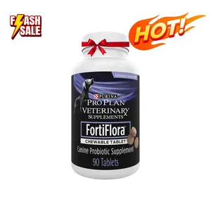 Purina Pro Plan Veterinary Supplements FortiFlora Chewable Dog Probiotic Supplement Tablets - 90 ct. Canister B083XD2V4C