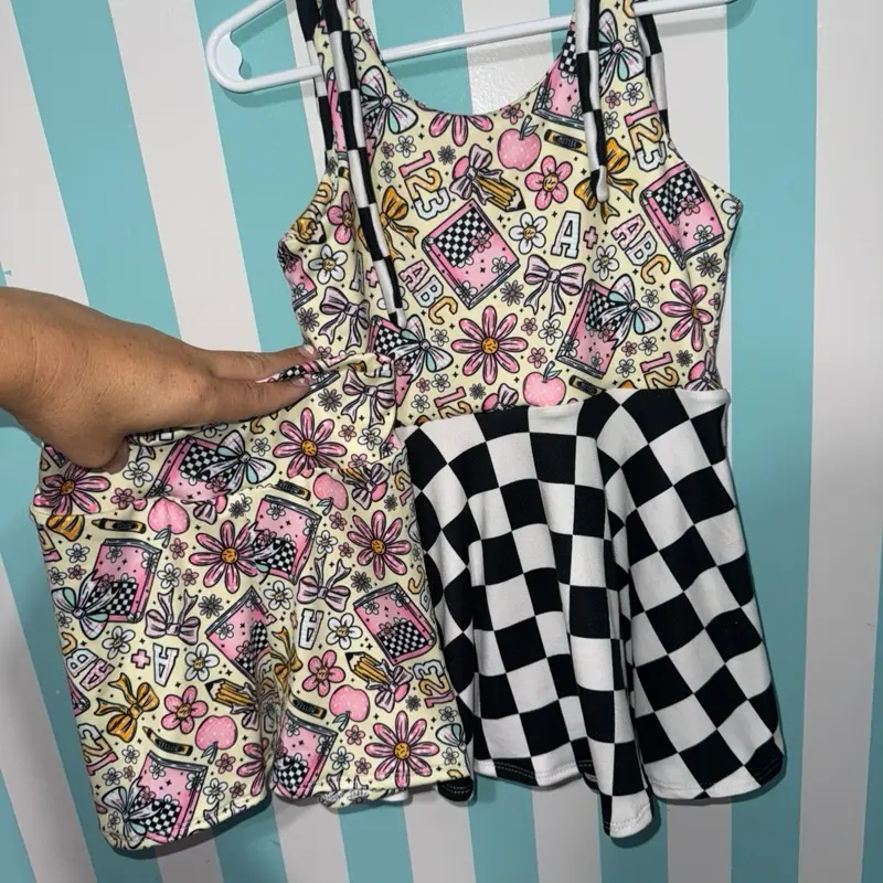 Back to School Outfit for Girls, Comfortable Breathable 2-Piece Set