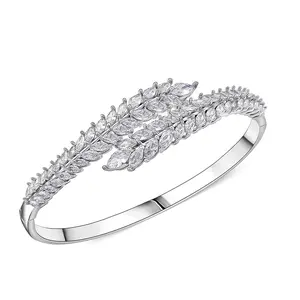 Cubic Zirconia Bangle Bracelet in 7.50 In