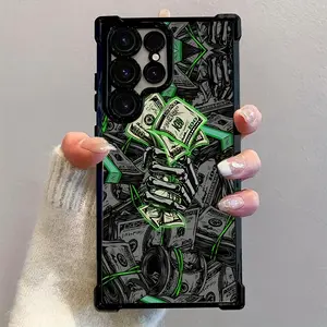 Paper Coin Graffiti Smartphone Case, Anti-Fall Transparent Soft Back Casing for Samsung Galaxy S26, S25, S24, S23, S22, S21 FE, Ultra, Plus (4G, 5G) - Handheld Cellphone Accessories