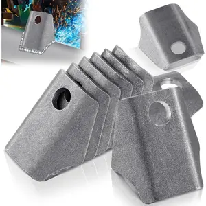 12 Pcs Trick Tabs 1-3/4" Weld on Gussets Tabs Multi Use Weld 1/8" Thick Steel with 3/8" Hole for Automobile Maintenance, Metal Processing and Various DIY Projects