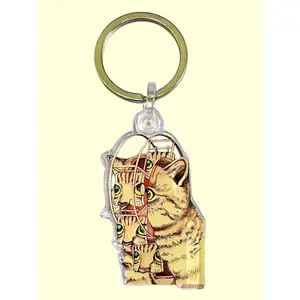 Popkiller Artist Series Shintaro Kago Cat Ferris Wheel Acrylic Keychain