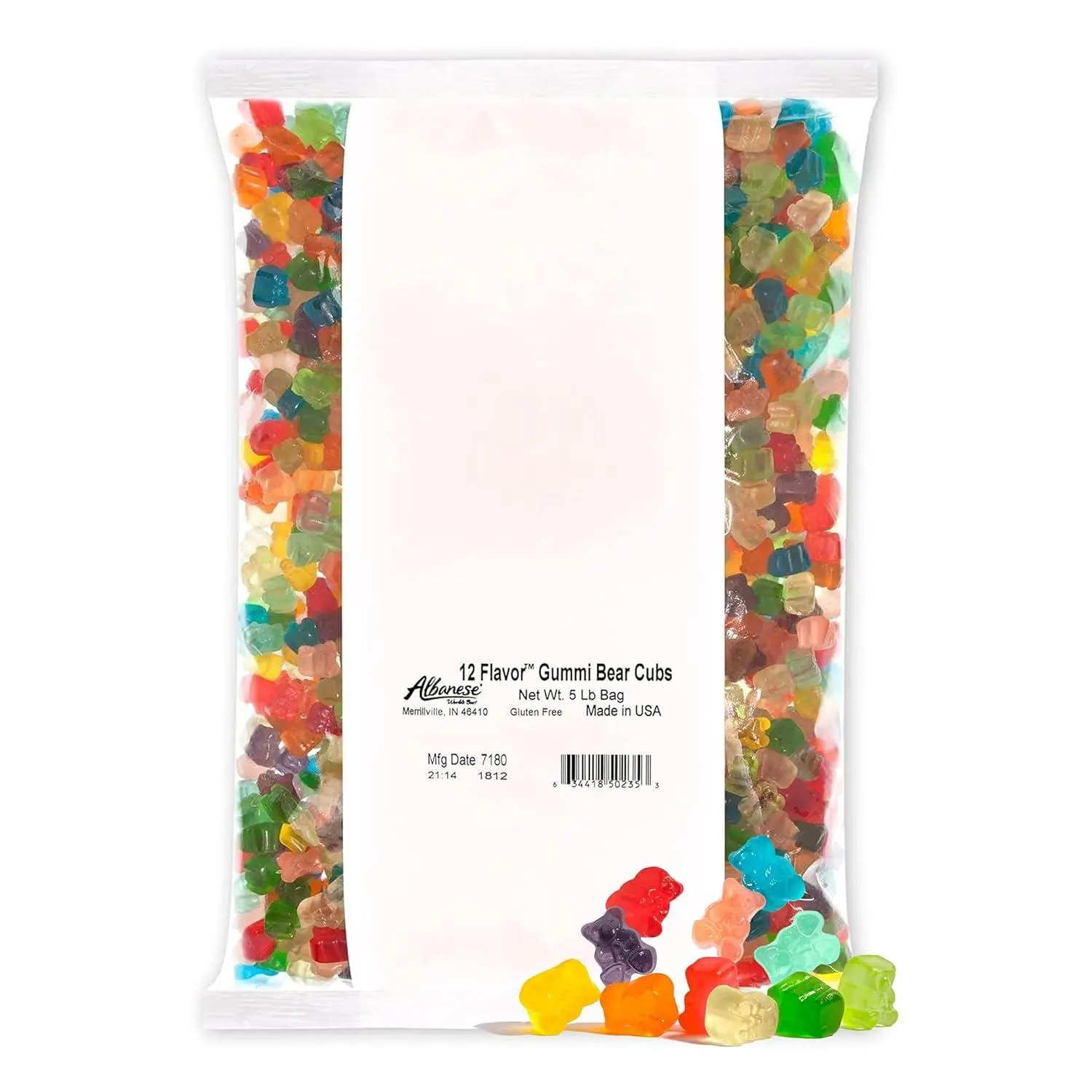 Albanese 12 Flavor Gummi Bear Cubs 5 LB Bag  1,000+ Gummy Bears Bulk Candy Mix | Party Candy, Treats & Snack Time Favorite