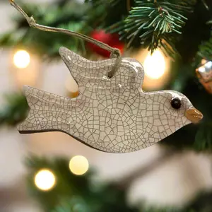 Dove Redware Ornament