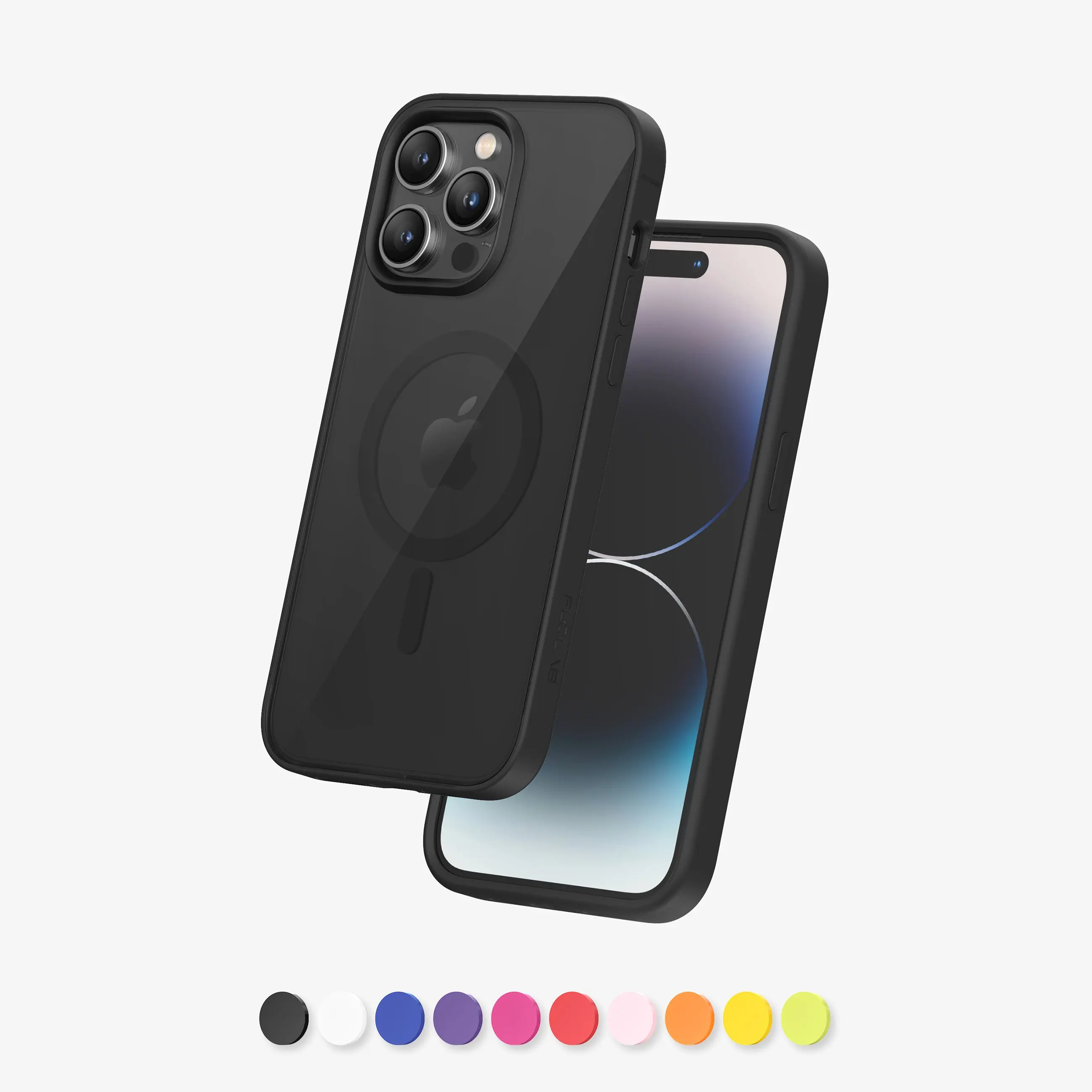 FLOLAB Surtect Tri-Fusion MagSafe Compatible Case – iPhone 14 Series (Black Translucent Clear)