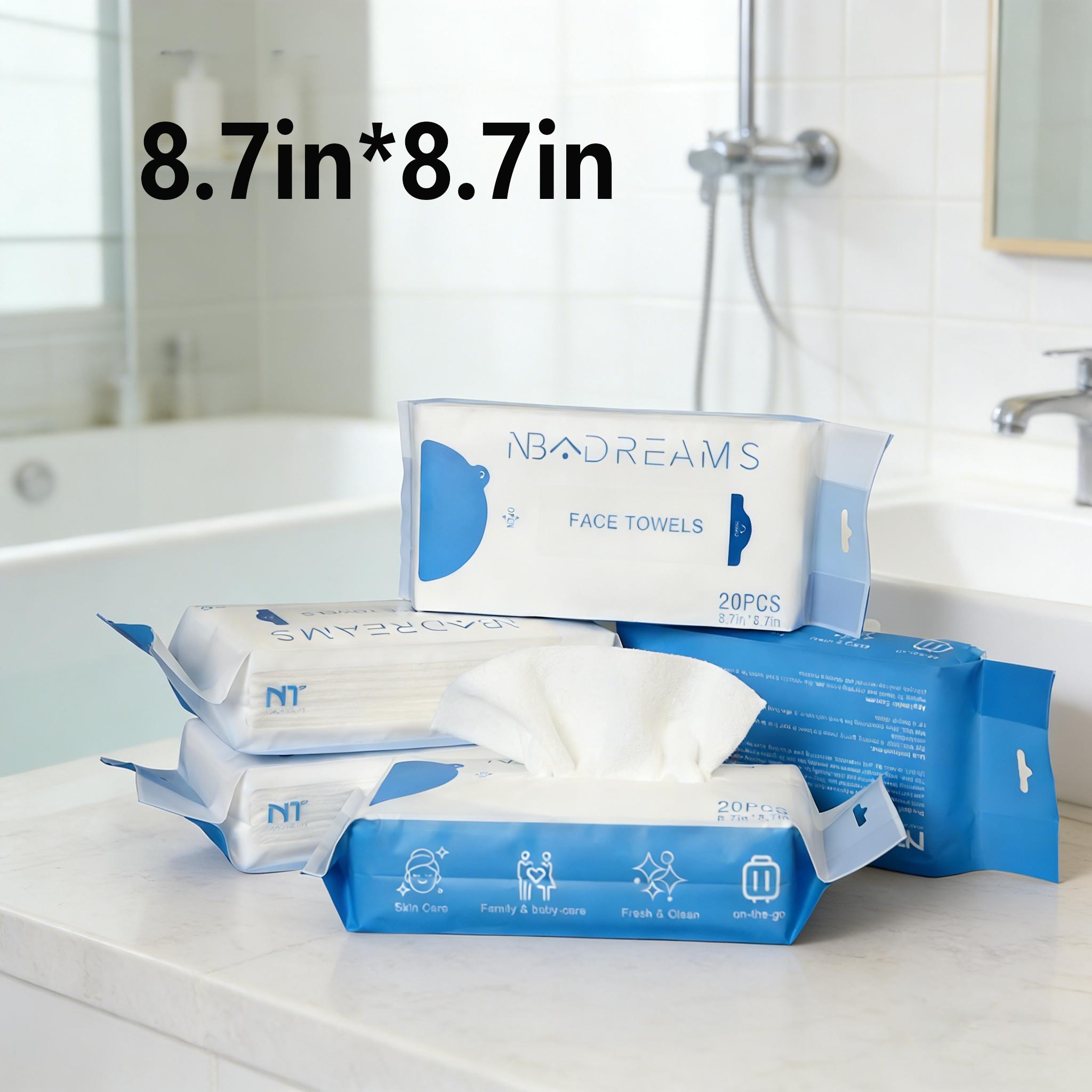 8.7*8.7inch*20pcs, 1/2/3Packs Of Removable Cleansing Wipes, Free Of Fluff, Thick And Soft, Suitable For Both Dry And Wet Use, Suitable For Skincare And Makeup Removal, Travel, And Home Essentials Napkin