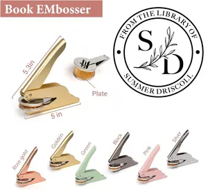 Custom Initial Book Embosser | Ex Libris | Personalized From the Library of Embosser for Book Lovers | Multiple Designs