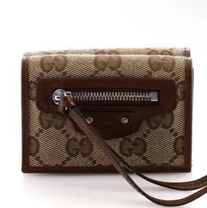 Pre-owned GUCCI Canvas small leather goods x Balenciaga Hacker City Compact Wallet