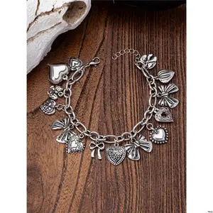 Women Jewellery Style Western Charms Cowhead Bracelet Cross Key Heart Pc 1 Retro Locket Charm Western Bracelets Jewelry Cowgirl For