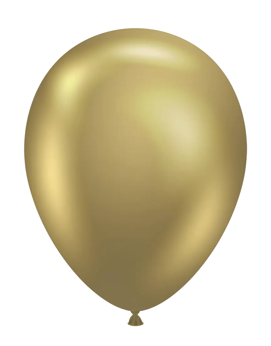 TUFTEX Effects Balloons - Golden 5 in., 50-Count Unisex Balloons for Birthday Party Decorations, Party Supplies (Does Not Float with Helium Gas)