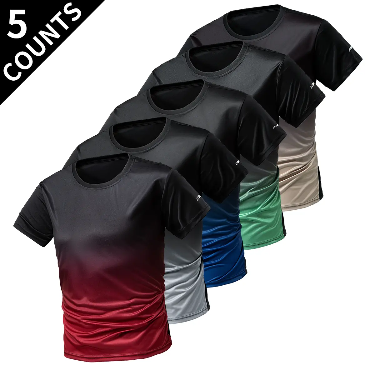 Men's Gradient Mesh T-Shirt, Breathable Short Sleeve Loose-Fit Pullover Top for Gym Workouts and Summer Sports, Gym Workout Tee