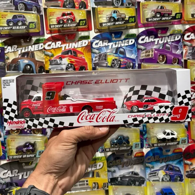 M2 Chevy Hauler truck and 1969 Camaro Diecast car Chase Elliott Coke set 1:64 scale