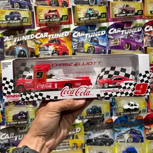 M2 Chevy Hauler truck and 1969 Camaro Diecast car Chase Elliott Coke set 1:64 scale
