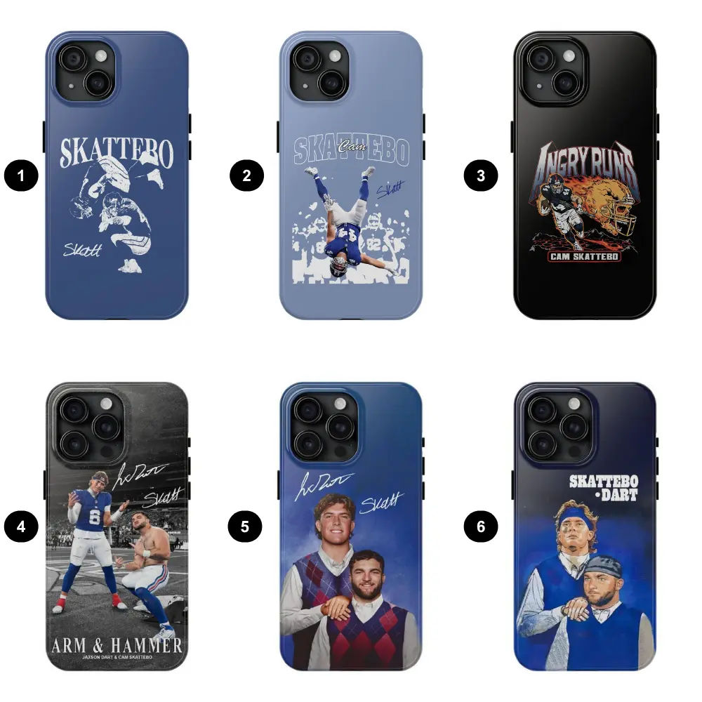 Skattebo 44 Phone Case, Football Phone Case Featuring, Football Fan Protective Accessory