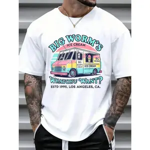 Nostalgic Big Worm’s Ice Cream truck tee—features “Whatchu Want?” & 1995 LA roots. Perfect for vintage vibe lovers into classic street culture references.