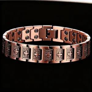 1pc Alloy Magnetic Bracelet with Vintage Cross Engraving - Adjustable Magnetic Bracelet for Men & Women, Ideal for Daily Wear & Gifting, Magnetic Jewelry, Daily Wear Accessory, Elegant Accessory, Durable Accessory Comes With Gift Box And Adjustment Tools