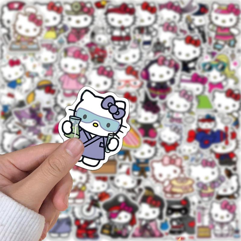 Sanrio Hello Kitty Stickers Collection - 60pcs Cute Posters for Crafting & Decorating - Perfect for Kids & Collectors - Adorable Designs in Various Poses