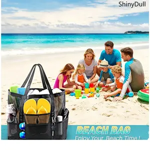 Large Mesh Beach Bag – Spacious Swimming & Travel Tote for Toys & Towels