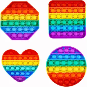4 Pcs Fidget Toys Pop Fidget Sensory Toys Set Stress Relief Gifts for Kids & Adults Pop Bulk Party Favors Toddler Toys for Easter Gifts Party Supplies Classroom Prizes