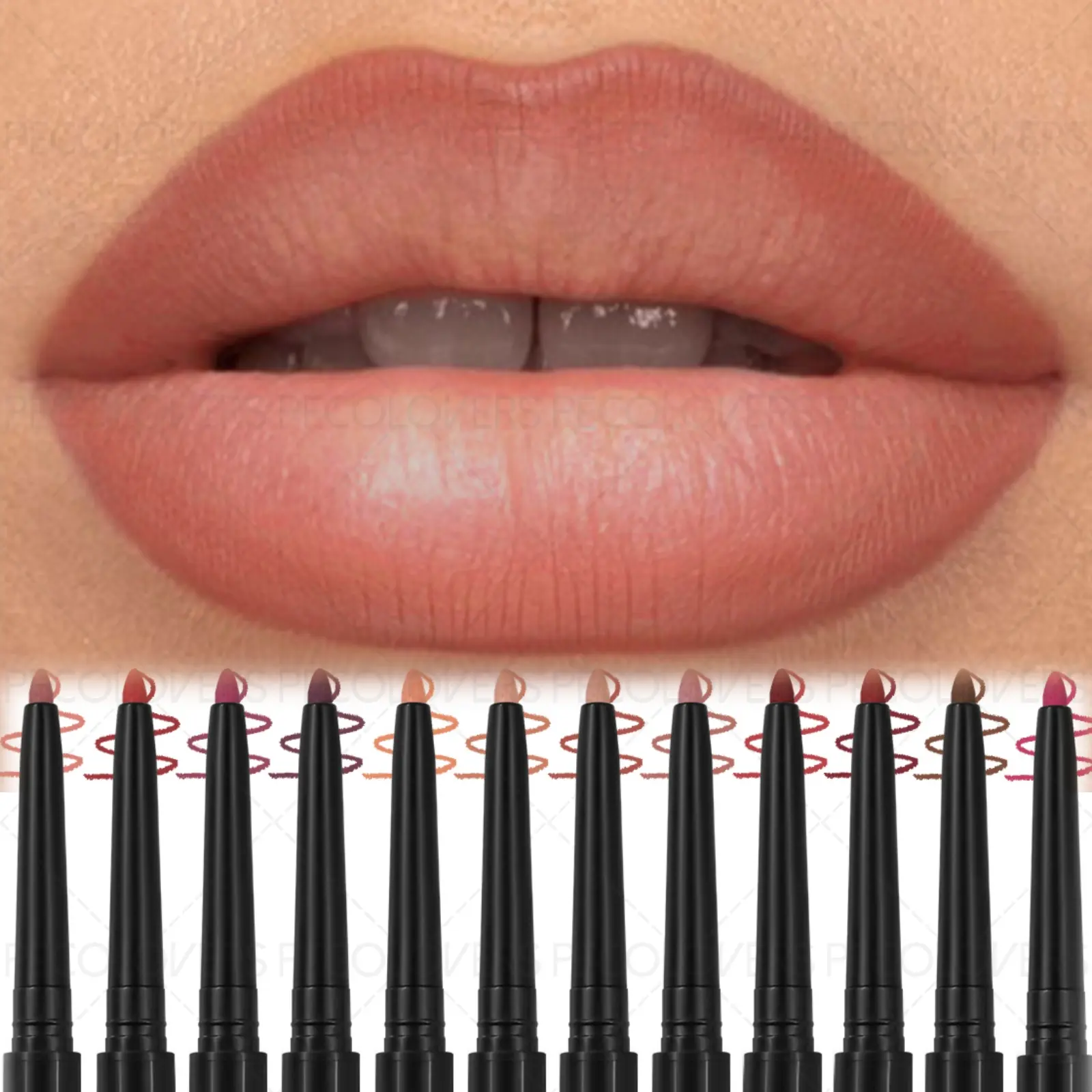1PC 2-in-1 Matte Nude Lip Liner - Highly Pigmented, Non-sticky Formula, Natural Nude Pink/beige/brown Lip Liner, Precise Application, Buildable, Suitable for All Light Beige Skin Tones, Matte Lip Pencil, Matte Lipliner