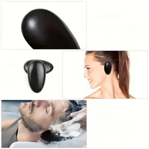 12pcs Black Ear Covers Hair Color Protectors, Salon Grade Ear Guards for Hair Dye and Hair Care Processes, Comfortable Ear Protection for Salon and Personal Hair Care