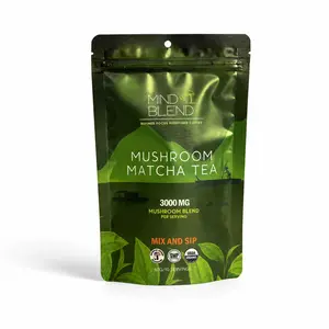 Mind Blend Mushroom Matcha Tea, 10 Servings, Lion's Mane, Cordyceps, USDA Organic, Gluten Free, Vegan | Made in the USA | Adaptogens Supporting Natural Energy, Gut Health, Mental Focus | Coffee Alternative