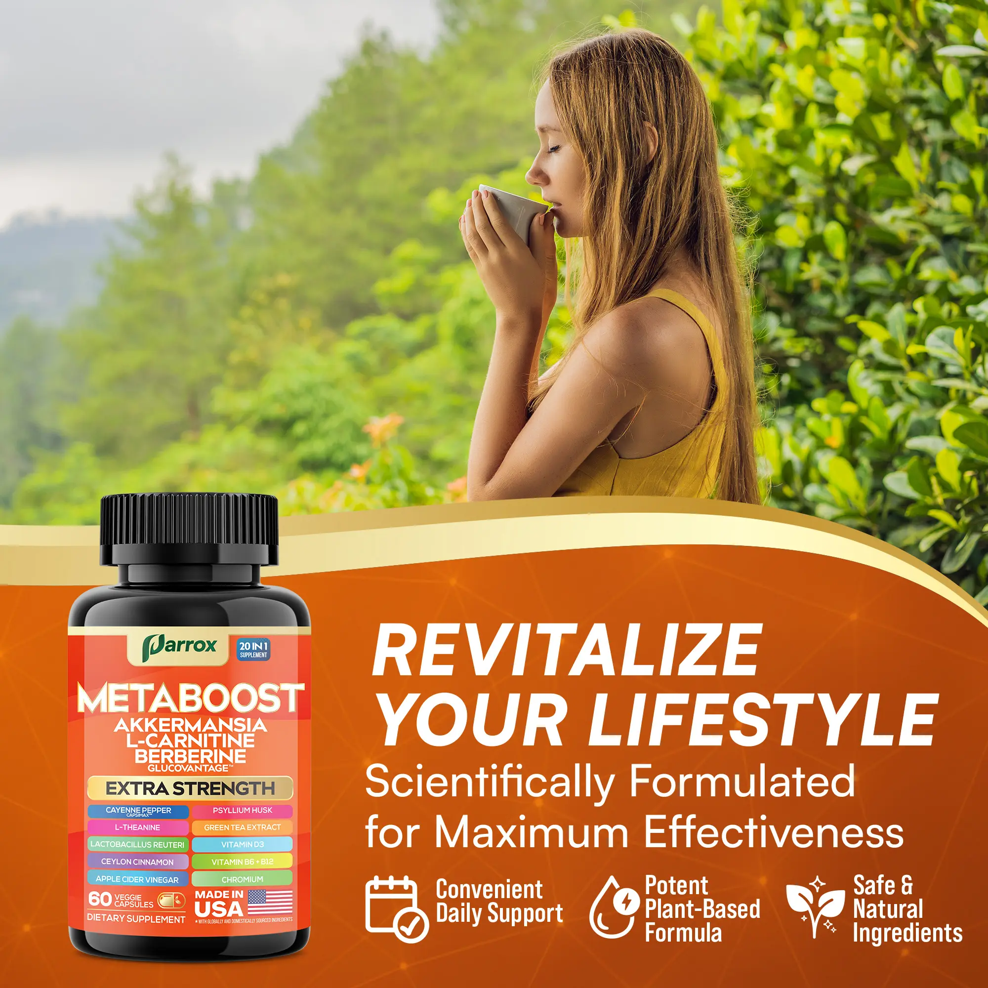 Parrox Metaboost - Natural Metabolism Supplement with Berberine, L-Carnitine, L-Theanine & 20+ Extra Strength Ingredients - Fitness, Balanced Gut, & Digestive Health - Made in USA - TikTok Shop Parrox Metaboost - Natural Metabolism Supplement with Berberine, L-Carnitine, L-Theanine & 20+ Extra Strength Ingredients - Fitness, Balanced Gut, & Digestive Health - Made in USA - TikTok Shop