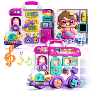 Musical Christmas Decorative Activity Board – Festive Multi-Element Tabletop Decor for Holiday Display